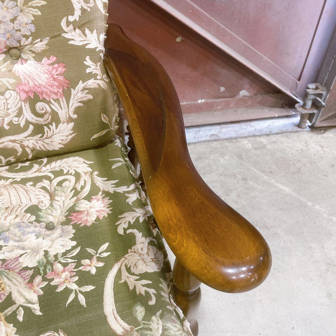 【稀少】karimokuカリモク アームチェア コロニアル フリージアグリーン②