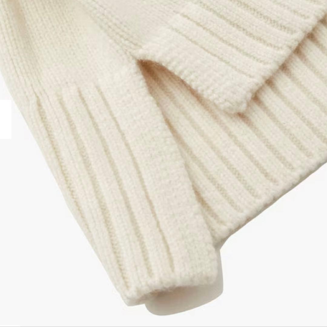 美品！ATON COOMA LAMBS WOOL | クルーネックセーターオフ白