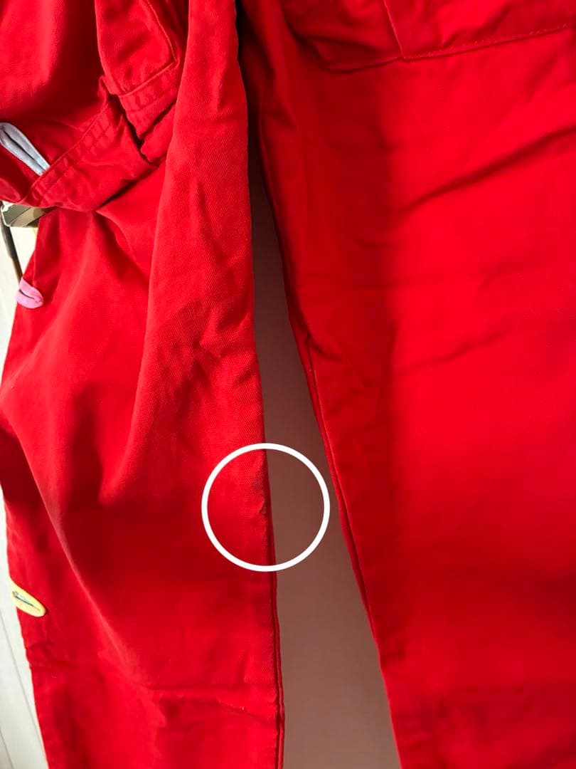 ⭐︎K-FACTORY NOBUO IKEDA⭐︎ ワッペン オーバーオール　レッド