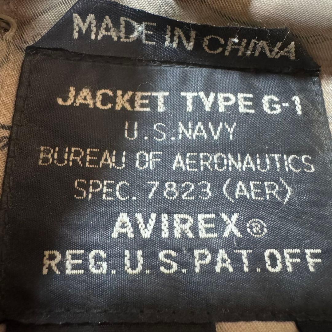 AVIREX G-1 A-2 レザーフライトジャケット 黒 本革 7823