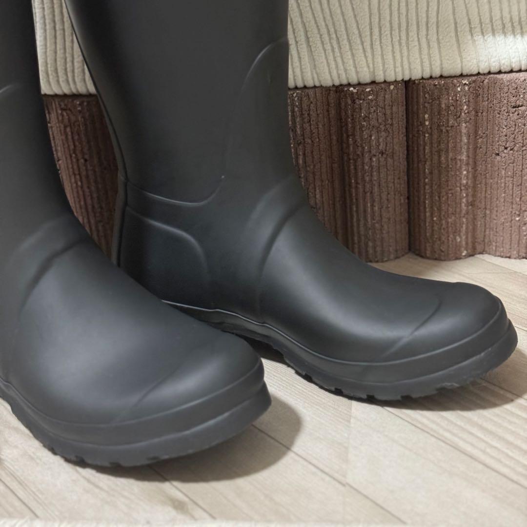 【24㎝】HUNTER ロング レインブーツ 雨靴 ブラック 黒