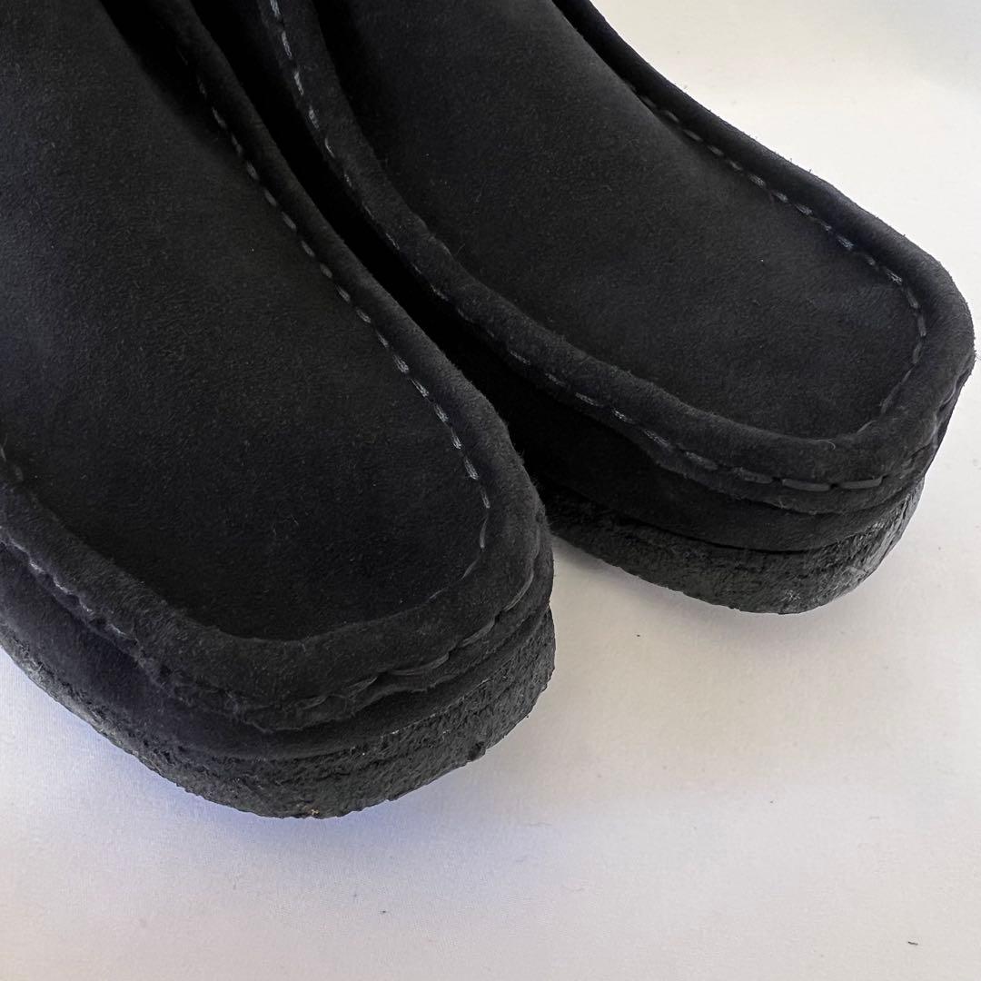 靴 Clarks \"WALLABEE\" BLK SUEDE