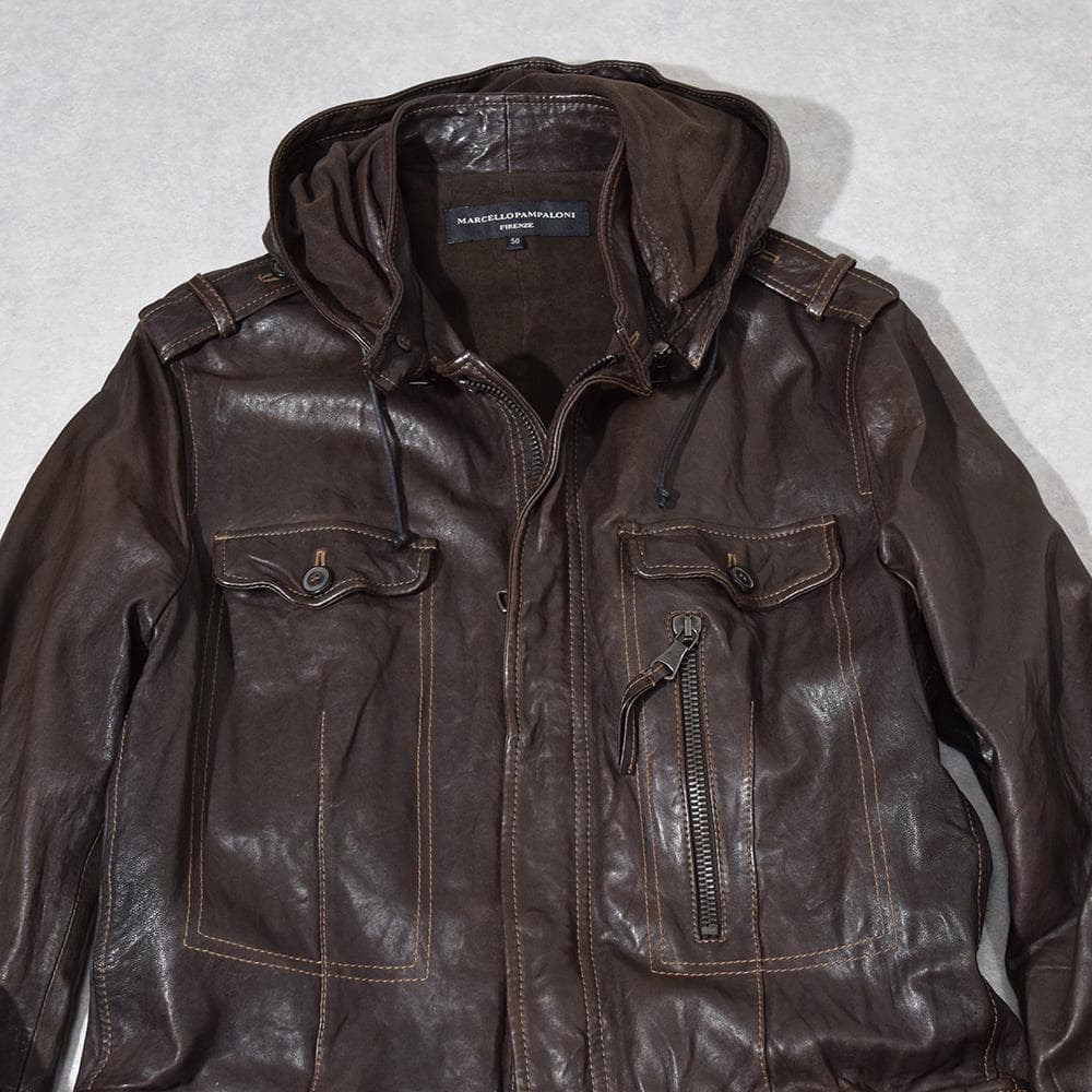 MARCELLO PAMPALONI M-65 バッファローレザージャケット