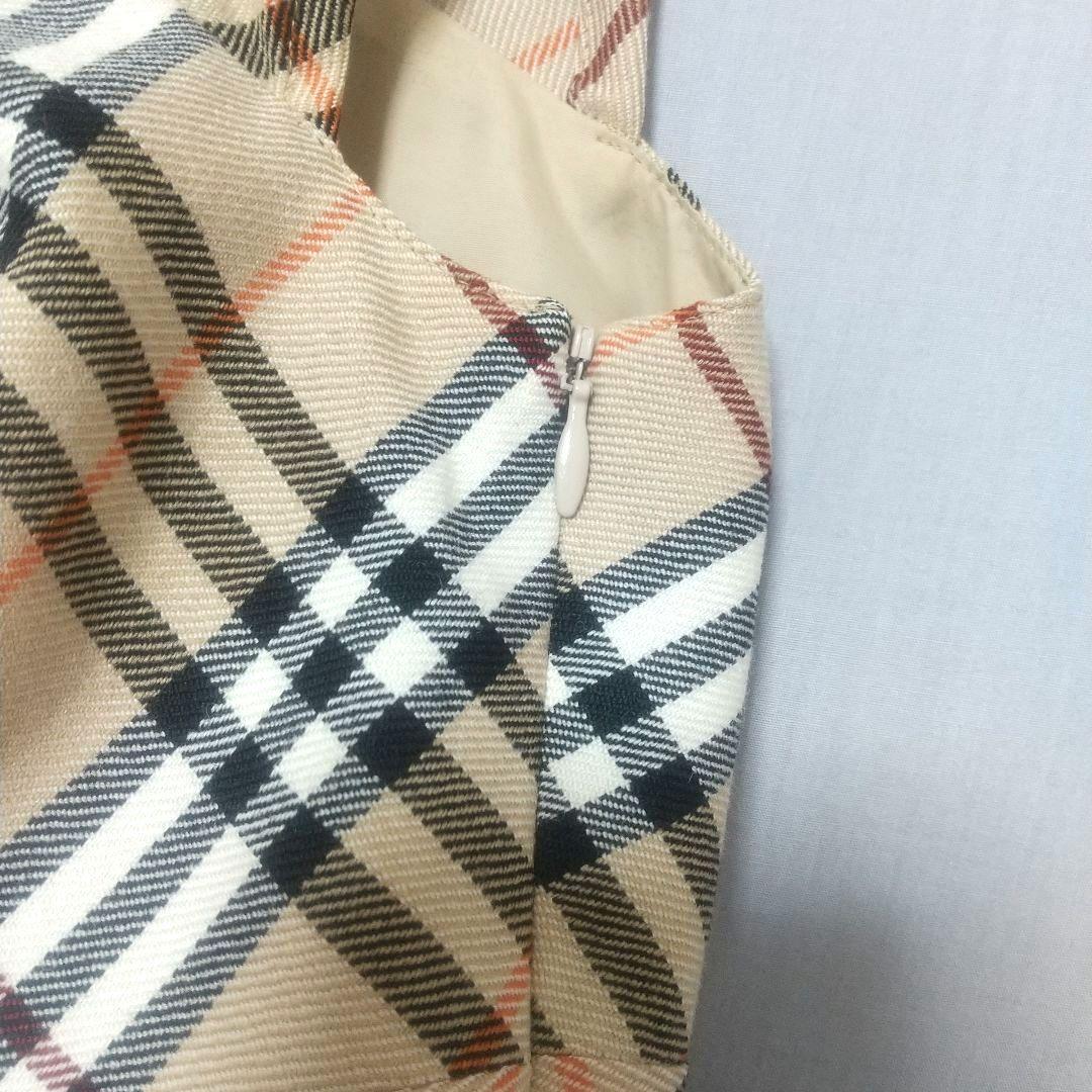 バーバリーブルーレーベル ノバチェック ワンピース ウール 36 S