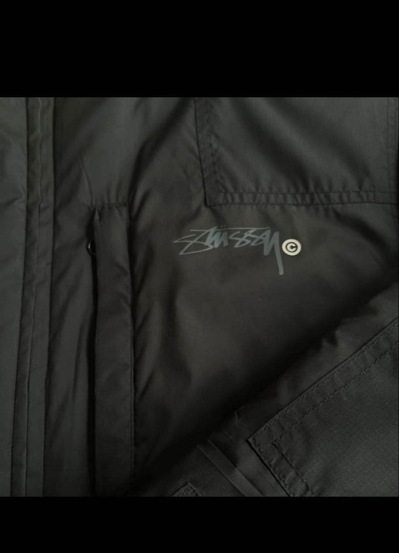 コンパスstuussy ロゴ ジップアップジャケット ブルゾン 墨黒