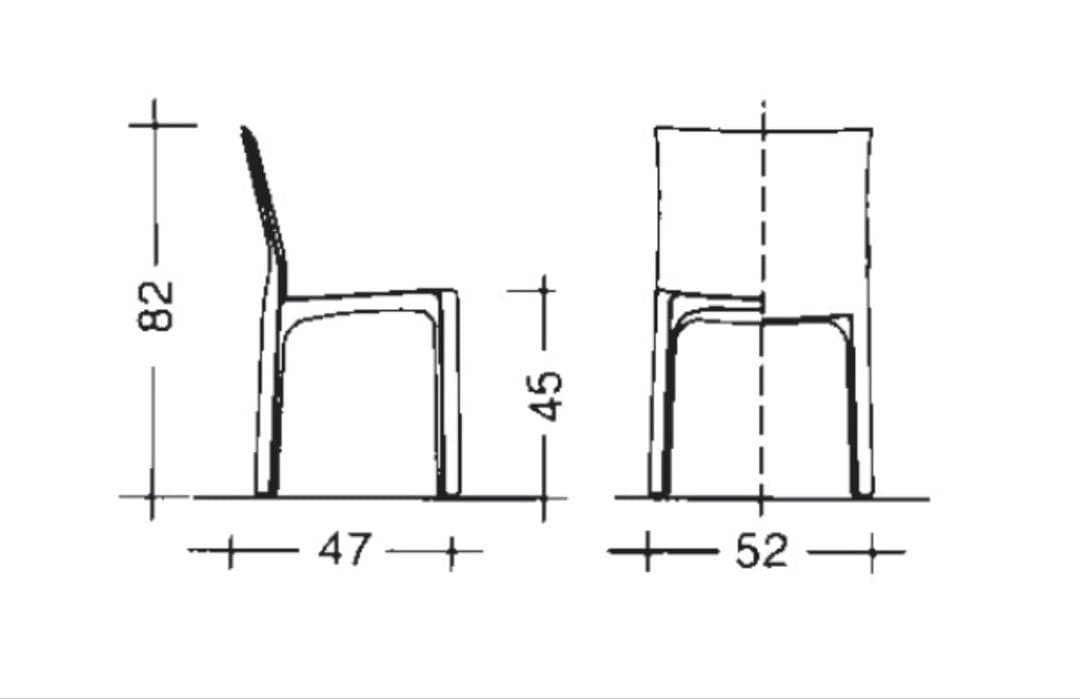 残1脚【約45%値下げしました❗️】カッシーナ キャブ　アームレスチェア ブラウン