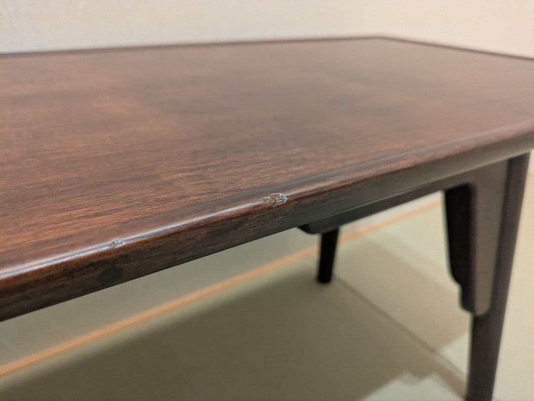 【松本民芸家具】 ローテーブル 座卓 和モダン ビンテージ 天板塗装補修済