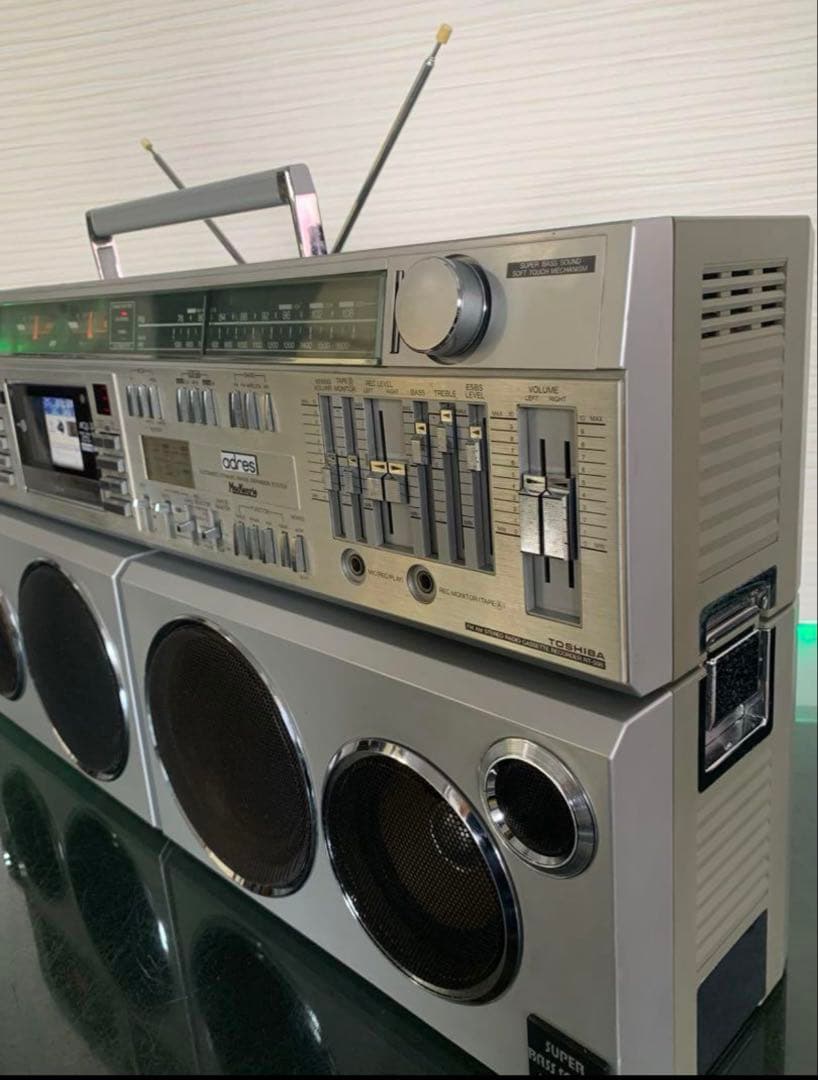 希少昭和レトロ東芝大型ラジカセ RT-S98メンテナンス済み中古動作品ビンテージ