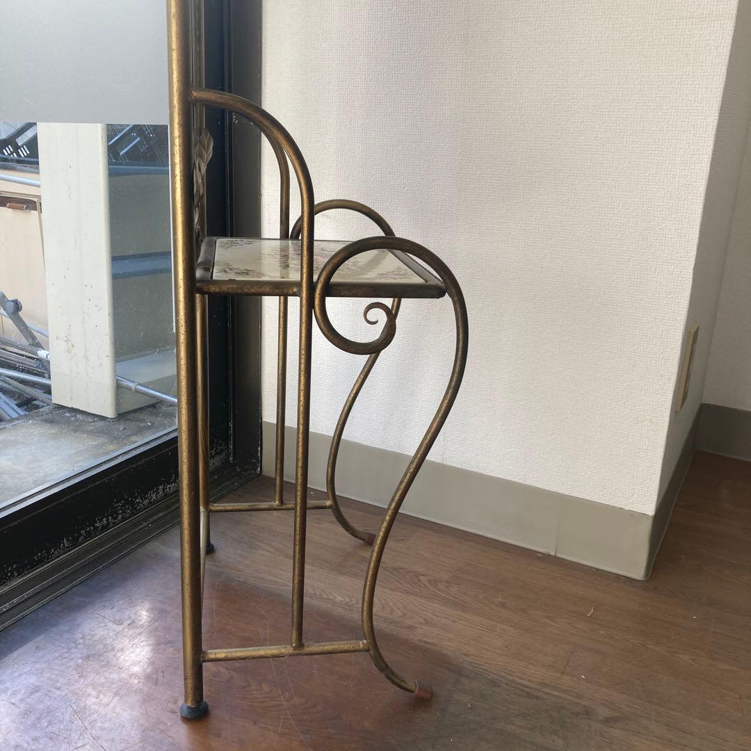 アンティーク　ドレッサー　アイアン　バラ装飾