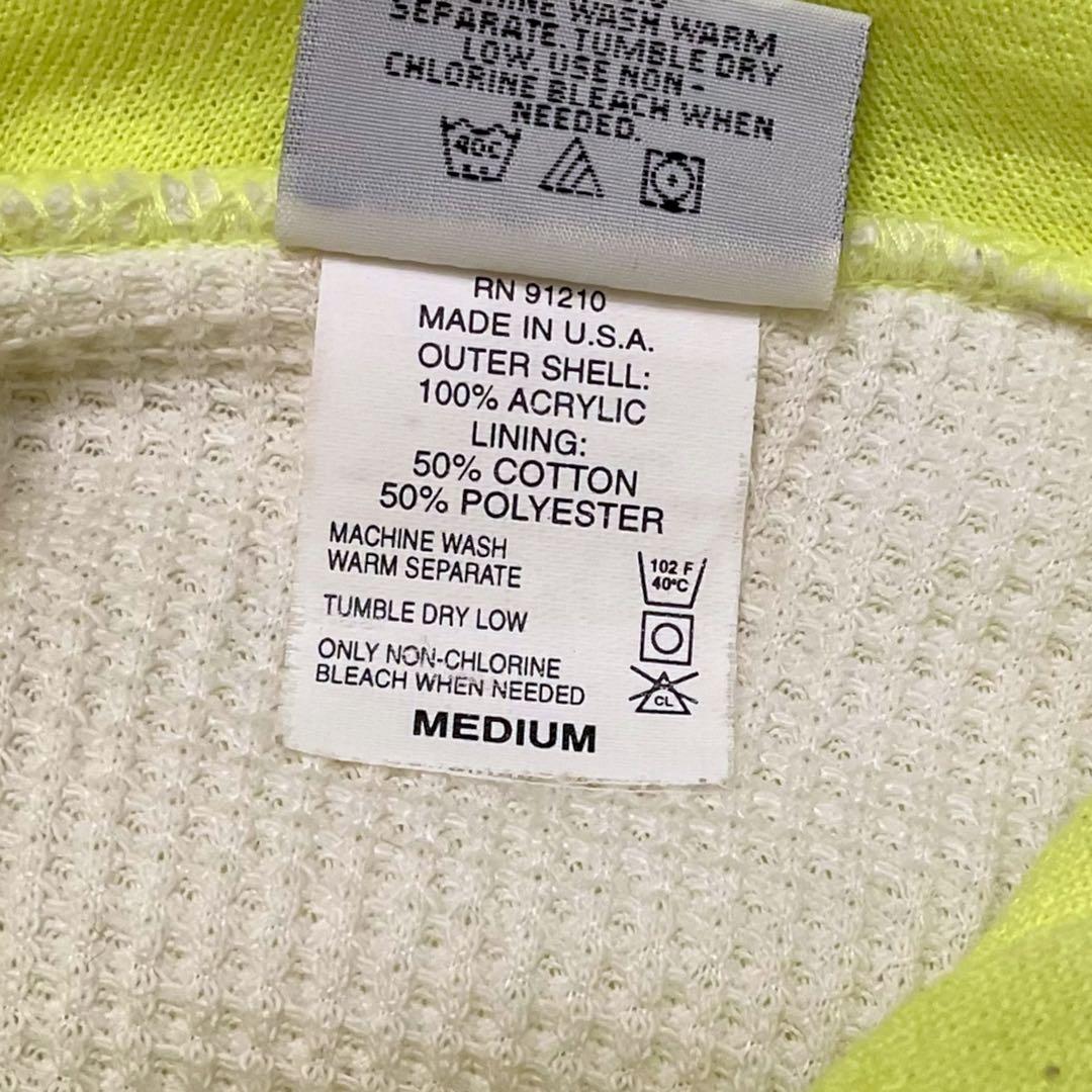 【美品】CAMBER キャンバー USA製 裏サーマル スウェットパーカー 蛍光