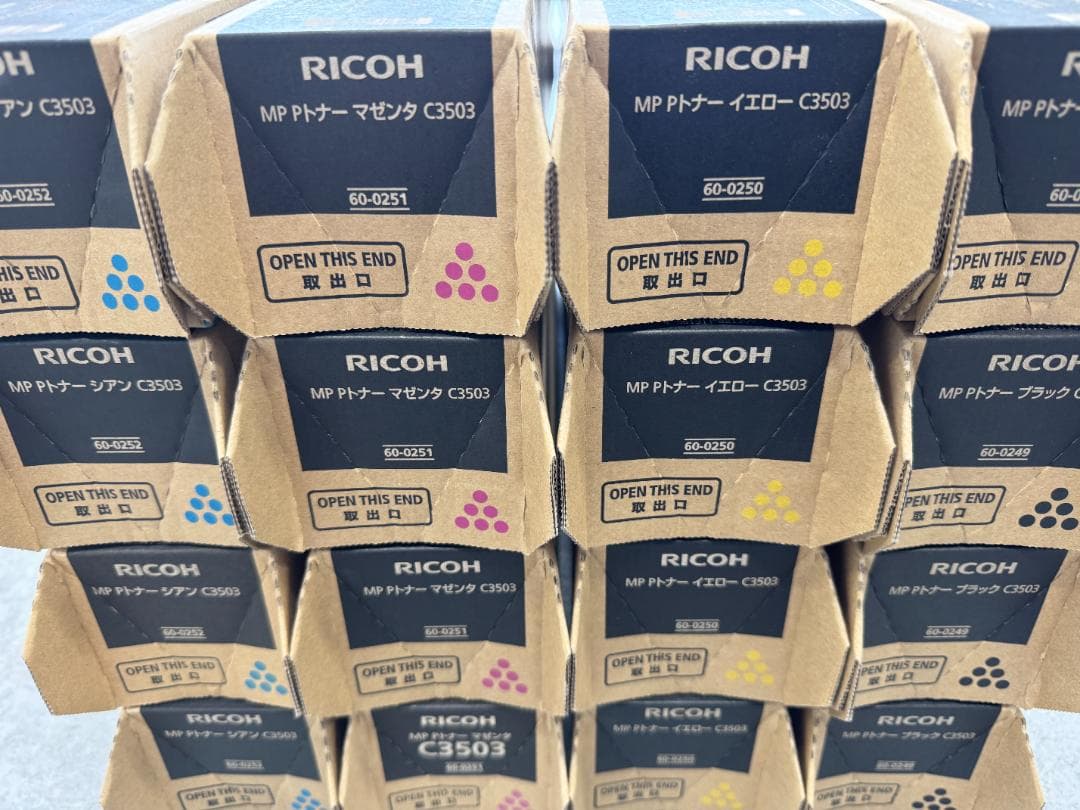 【16本セット】RICOH MP Pトナー C3503 4色 純正 新品