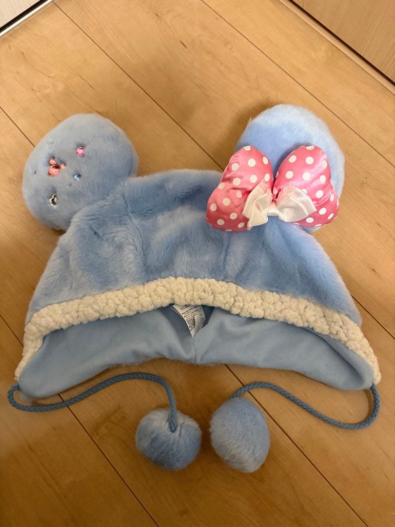 ディズニーファンキャップ ミニー 水色