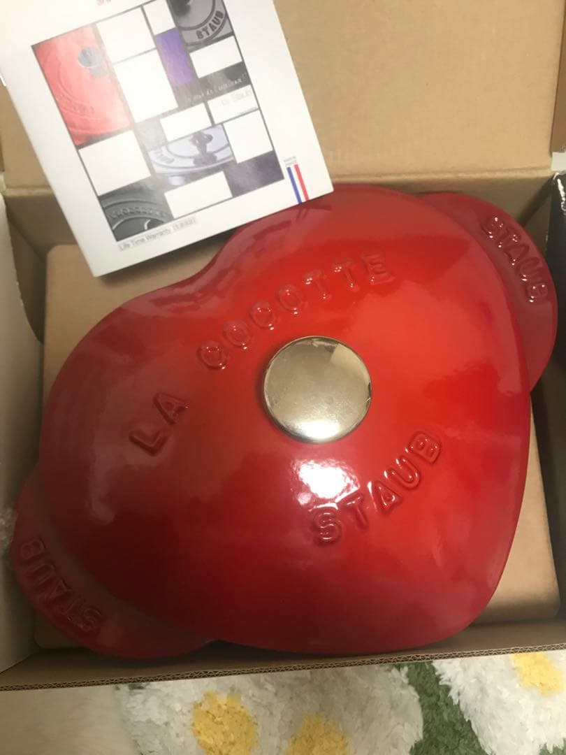 12/16まで✨️ストウブ鍋　ハート ココット 鍋 /チェリー 赤