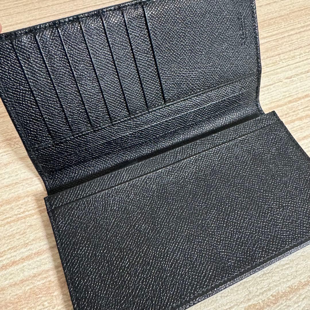 【ほぼ未使用】BVLGARI レザー 長財布 サークルロゴ ブラック ブルー