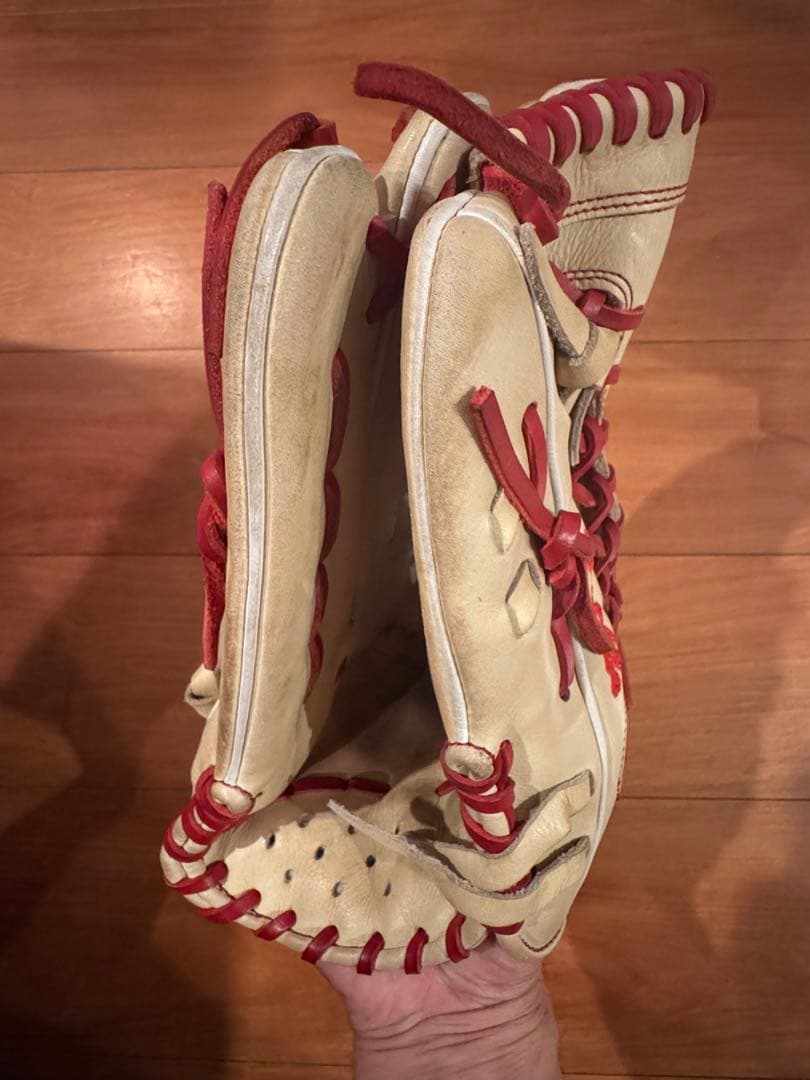 SSK軟式オーダーグローブ 左投 クリームレッド