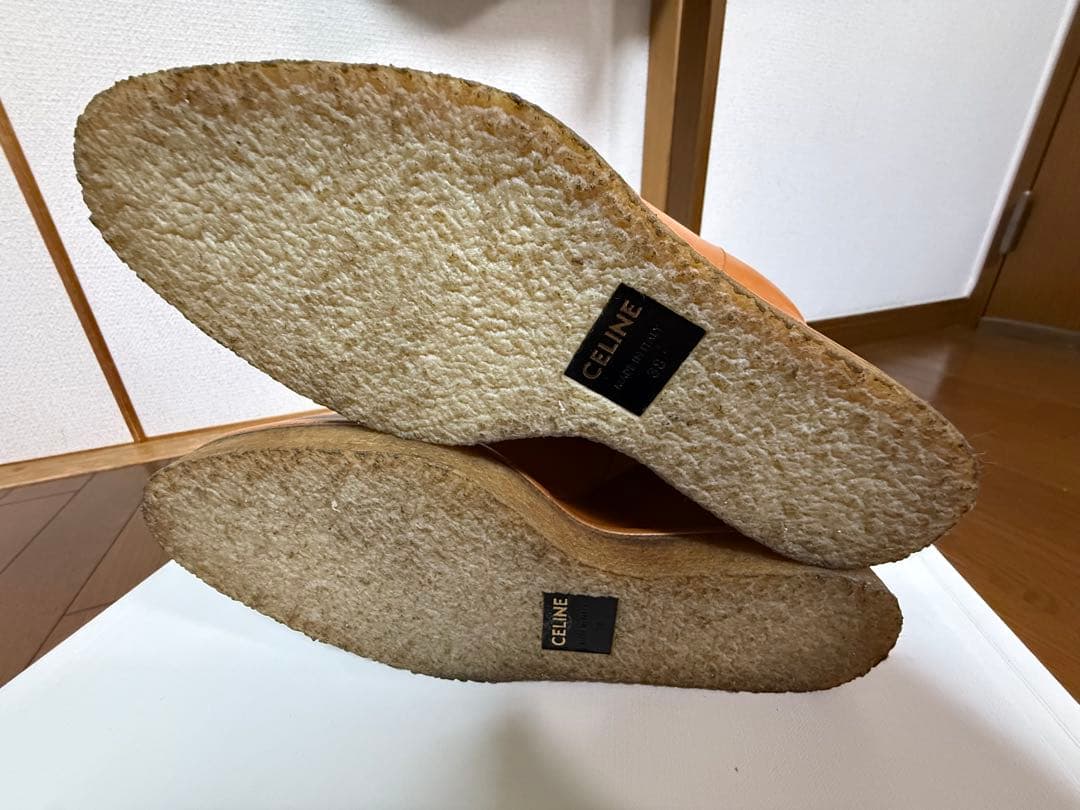 CELINE レザー ウェッジブーツ 38