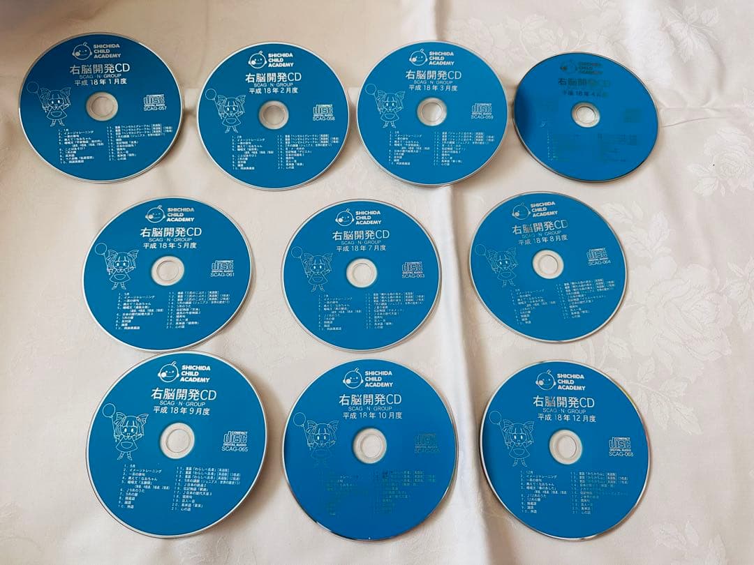 七田式 右脳開発CD 平成16、17、18、20年度44枚セット