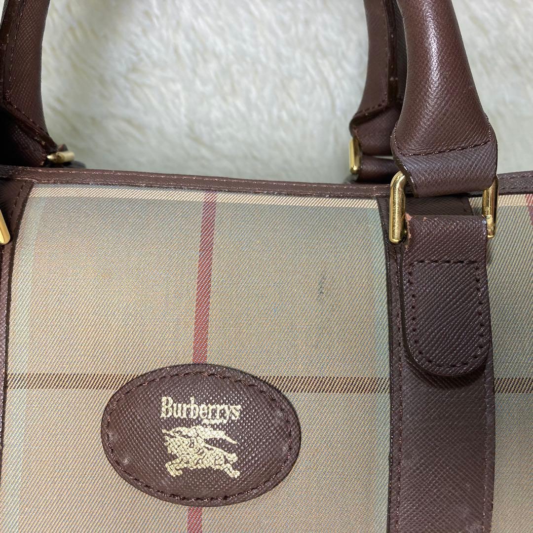 BURBERRY バーバリー ミニボストンバッグ メガノバチェック ヴィンテージ