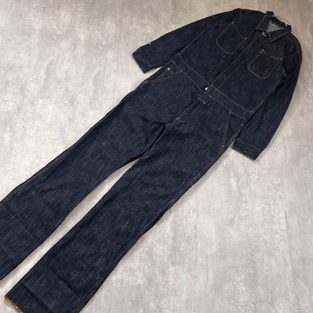 Z122【即完売】【記念品(10周年)】ヌーディージーンズ つなぎ デニム 濃紺
