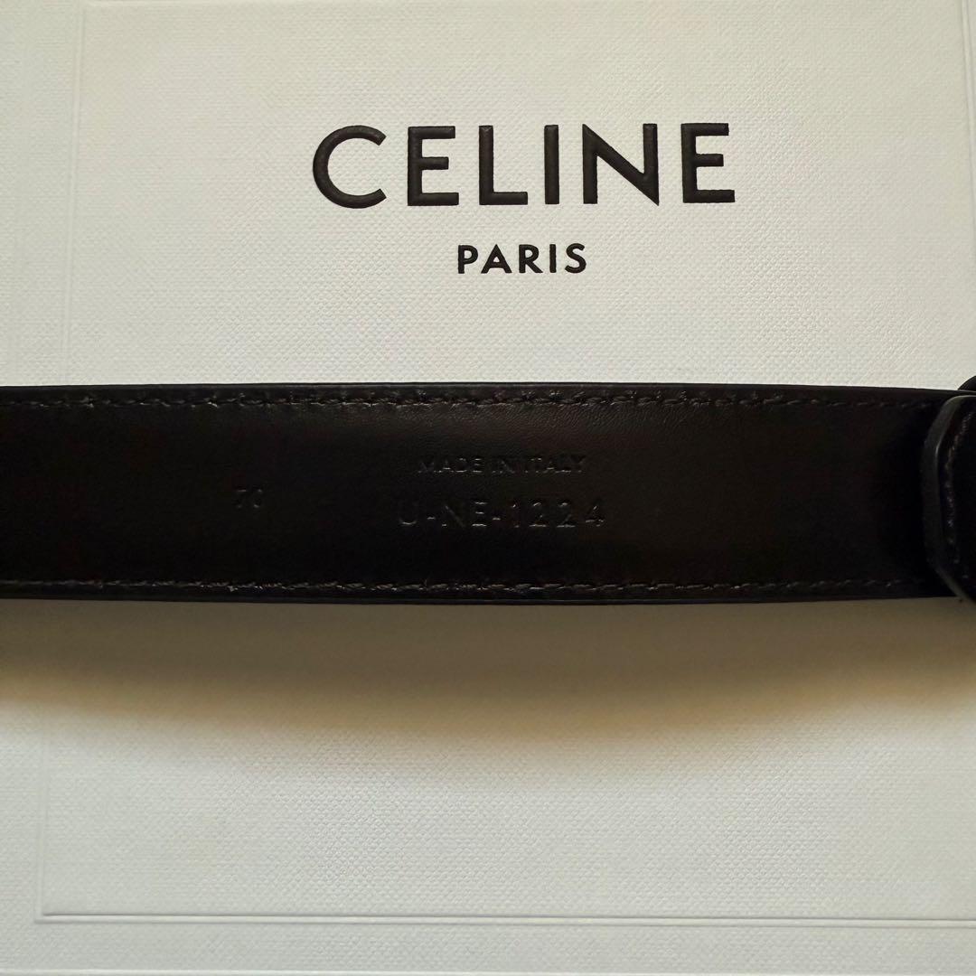 CELINE トリオンフベルト 70　スムースカーフスキン25mm
