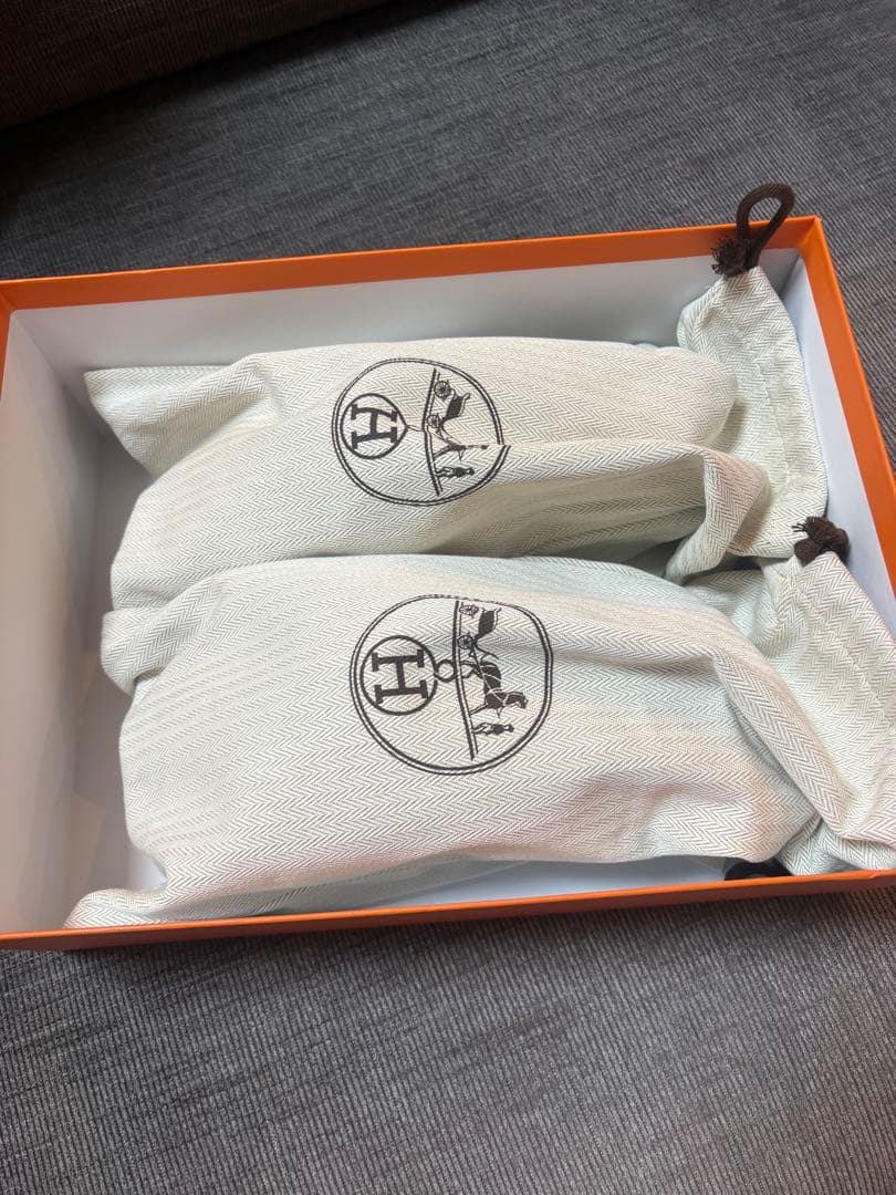 HERMES エルメス ブラウン 厚底オープントゥサンダル