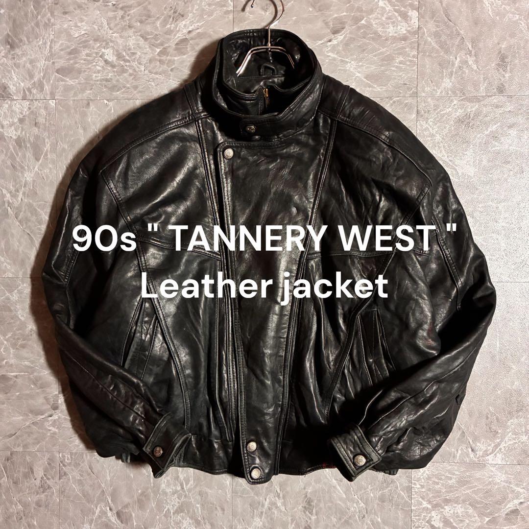 【希少】90s TANNERY WEST ヴィンテージ リアルレザージャケットM