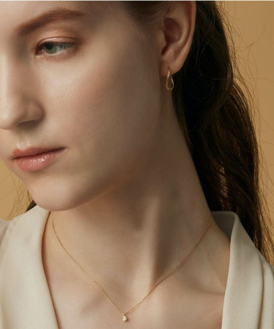 アガット　agete　k18 フープ　ピアス