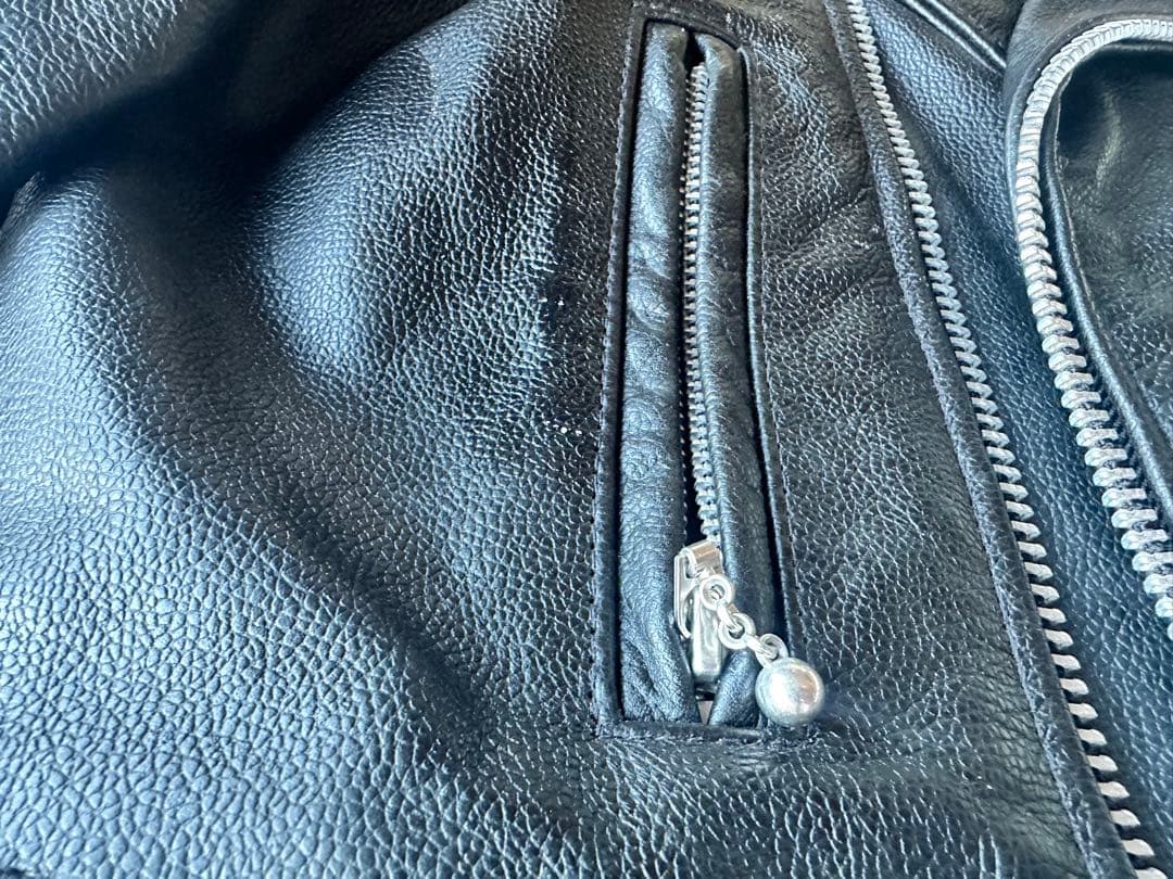 希少 シングルライダースジャケット ブラック×ホワイト chaos 予約済