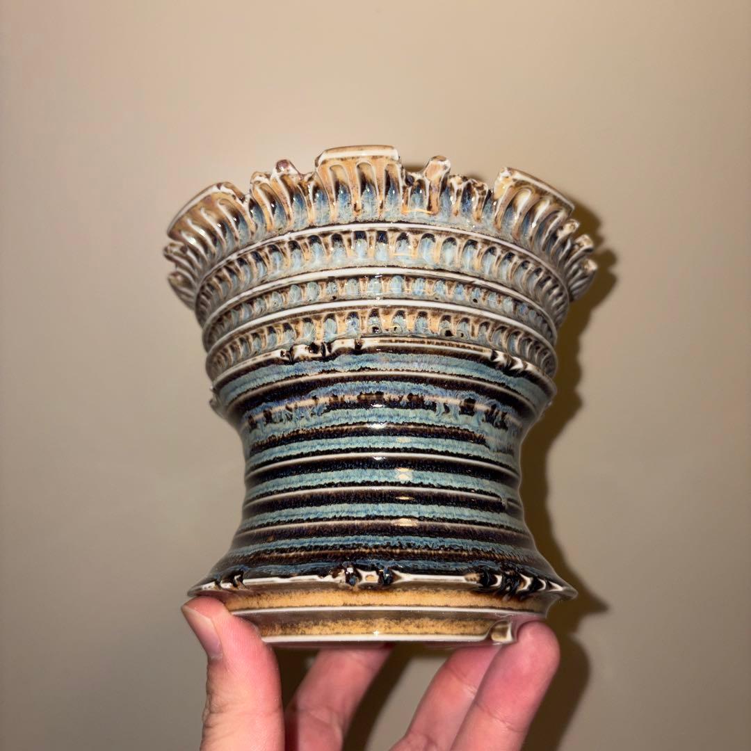 XL 植木鉢 作家鉢 アガベ グラキリス チタノタ オテロイ 笹の雪 帝冠 赤猫