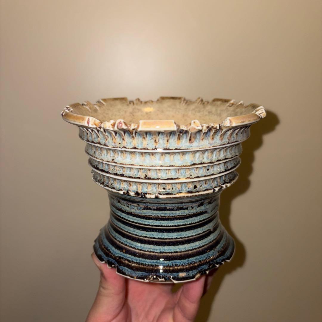 XL 植木鉢 作家鉢 アガベ グラキリス チタノタ オテロイ 笹の雪 帝冠 赤猫