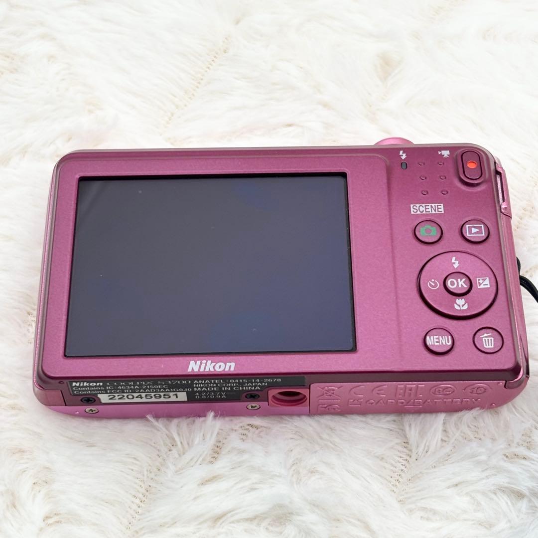 Wi-Fi搭載モデル✨ Nikon COOLPIX S3700 ピンク