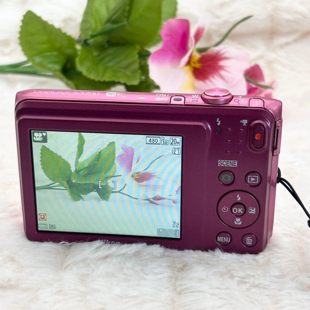 Wi-Fi搭載モデル✨ Nikon COOLPIX S3700 ピンク