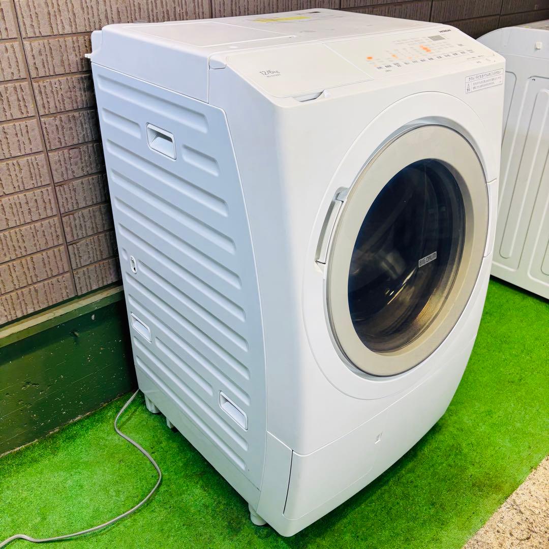 美品 22年製 12kg ドラム式洗濯機 上位モデル 日立【地域限定配送無料】
