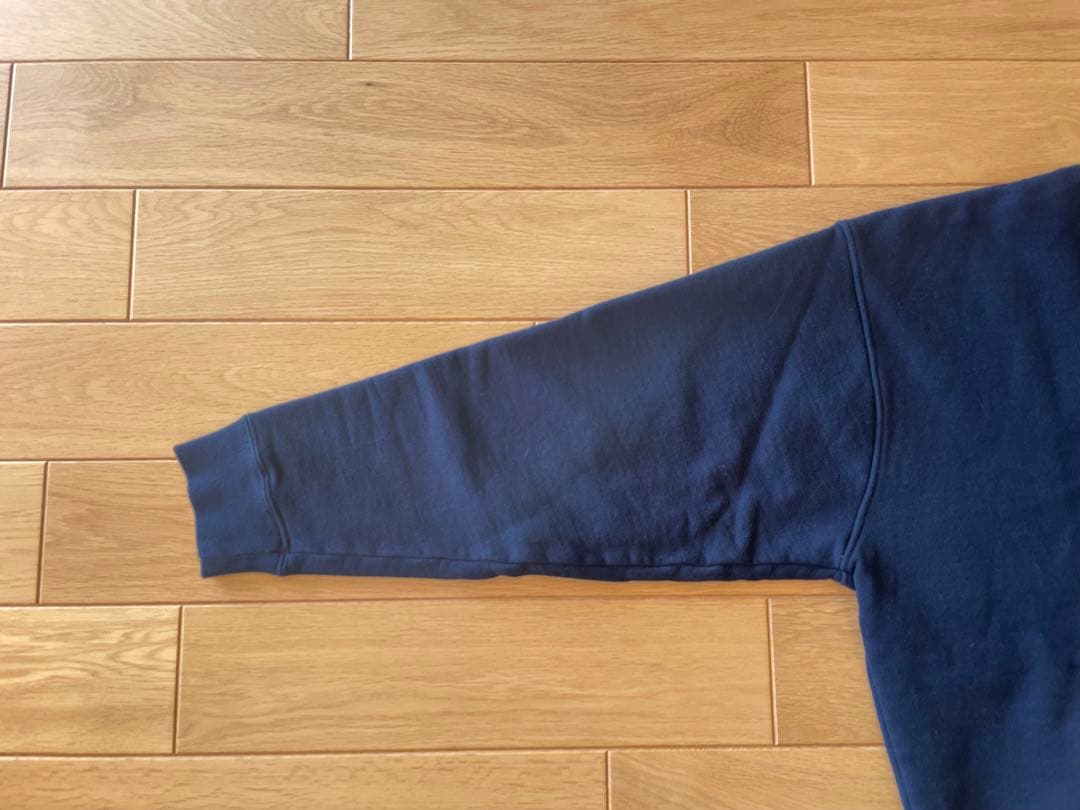 トップス WIDE SWEAT MUJI TURTLE NECK Washed Navy