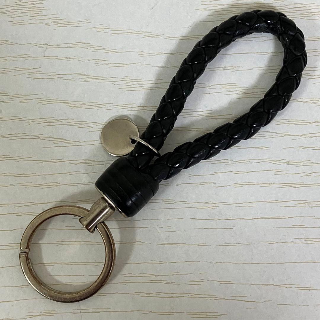 美品 BOTTEGA VENETA 男女兼用　キーリング　黒 ブラック
