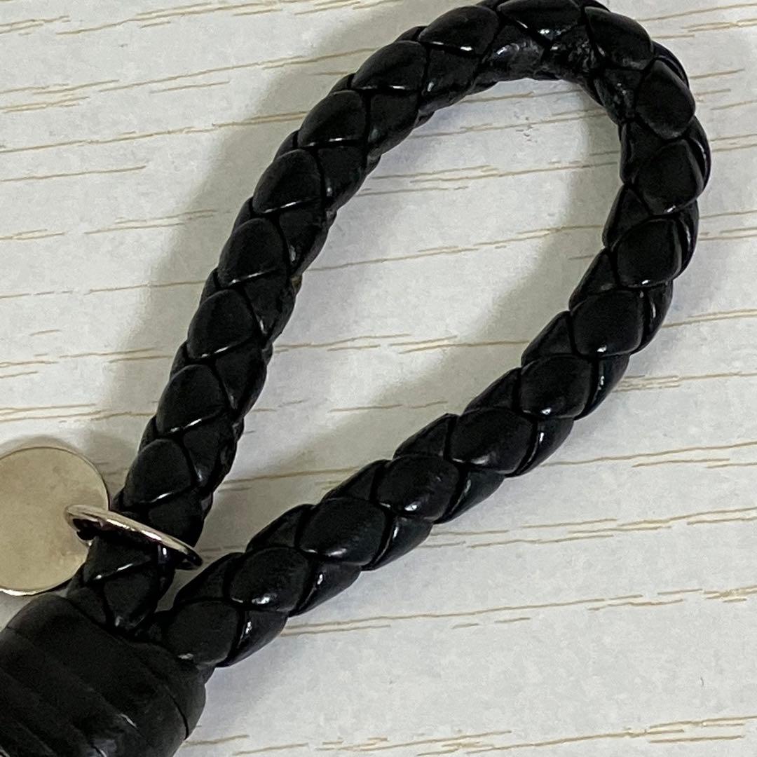 美品 BOTTEGA VENETA 男女兼用　キーリング　黒 ブラック