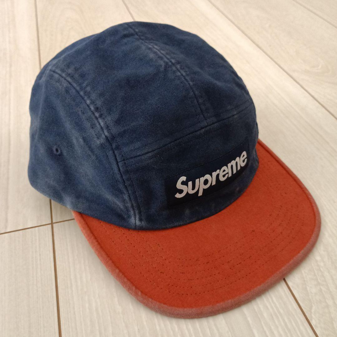 帽子 Supreme Box Logo Suede 2Tone Camp Cap