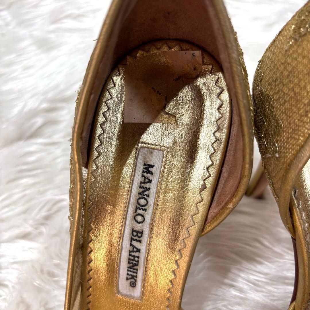 MANOLO BLAHNIK 良品✨マノロブラニク オープントゥサンダル