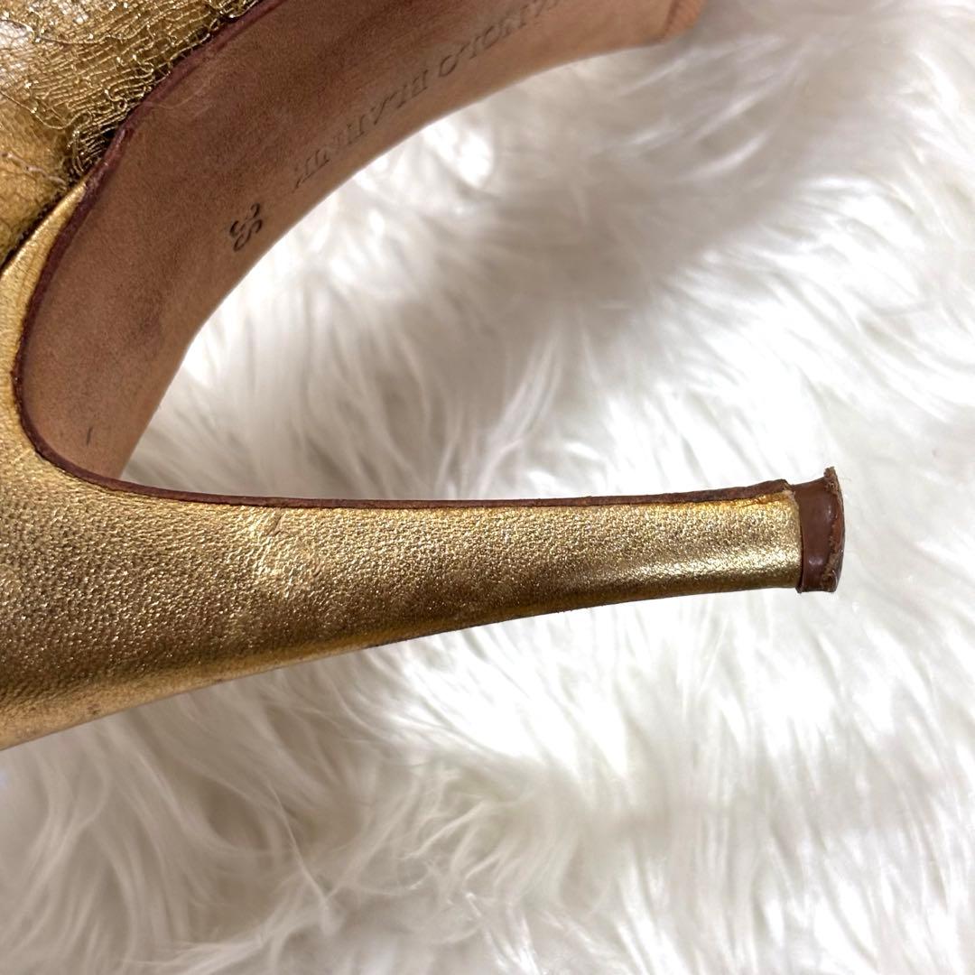 MANOLO BLAHNIK 良品✨マノロブラニク オープントゥサンダル