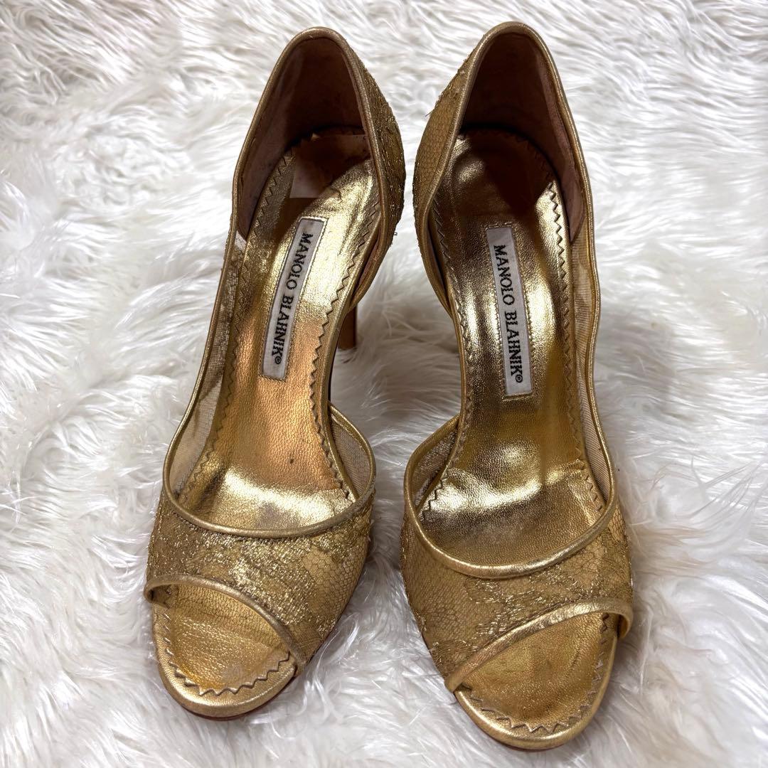 MANOLO BLAHNIK 良品✨マノロブラニク オープントゥサンダル