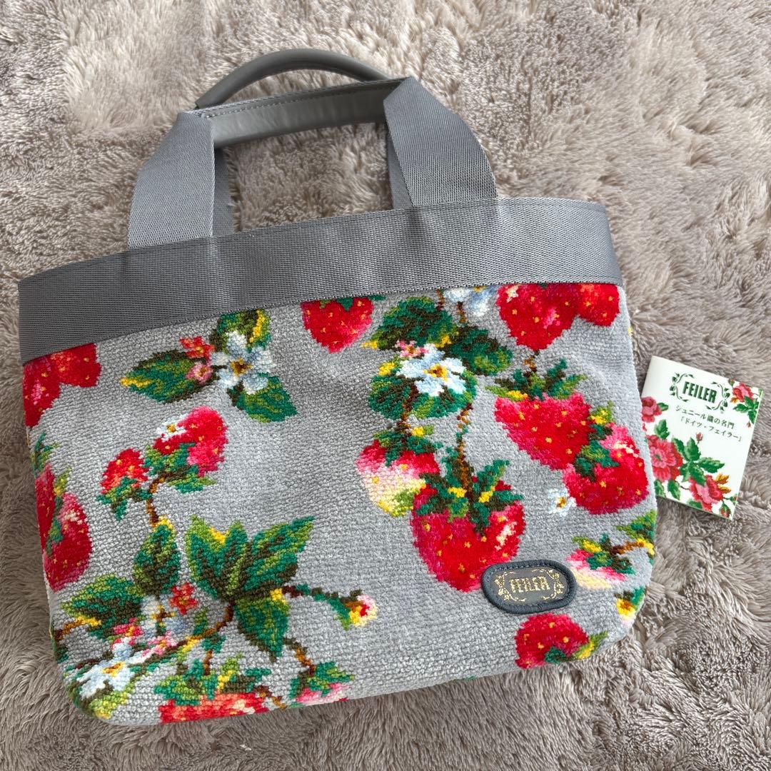 ♡*♡様 フェイラーハンドバッグ　ほぼ未使用　いちごデザイン　ストロベリーフェイ