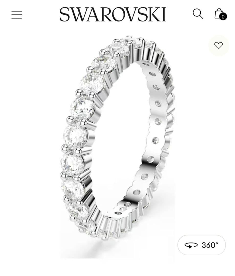 ほぼ新品 SWAROVSKI 55 Vittore リング スワロフスキー