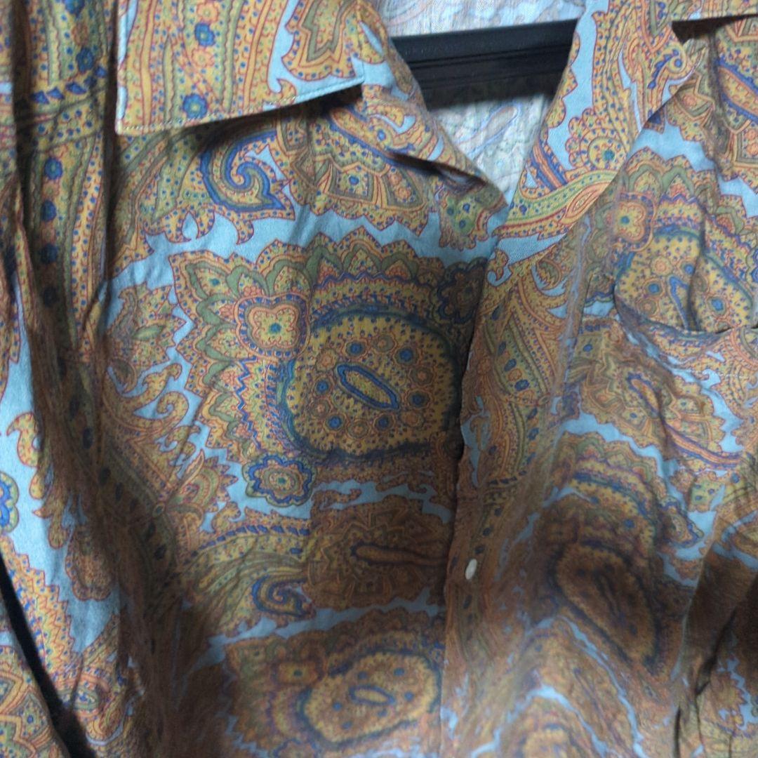 polo ラルフローレン　レーヨン　90s 総柄シャツ