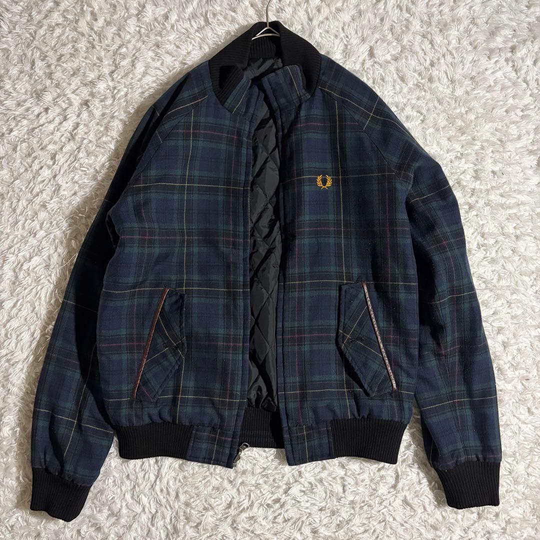 1622　フレッドペリー　リバーシブル　キルティングジャケット　ブラックウォッチ
