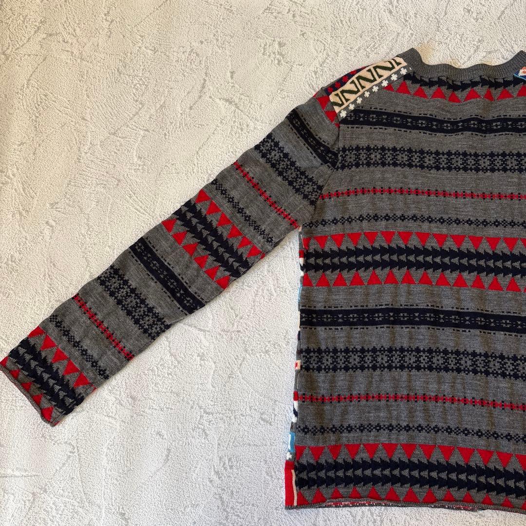 Mサイズ：コムデギャルソンオムドゥ AD2013 切替し セーター グレー