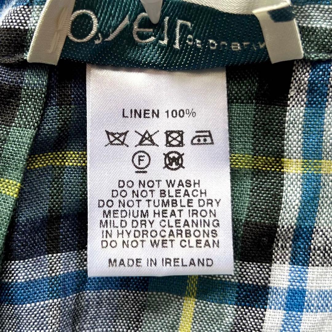 【美品】O'NEIL OF DUBLIN/リネン/ミモレ丈/タータンチェック