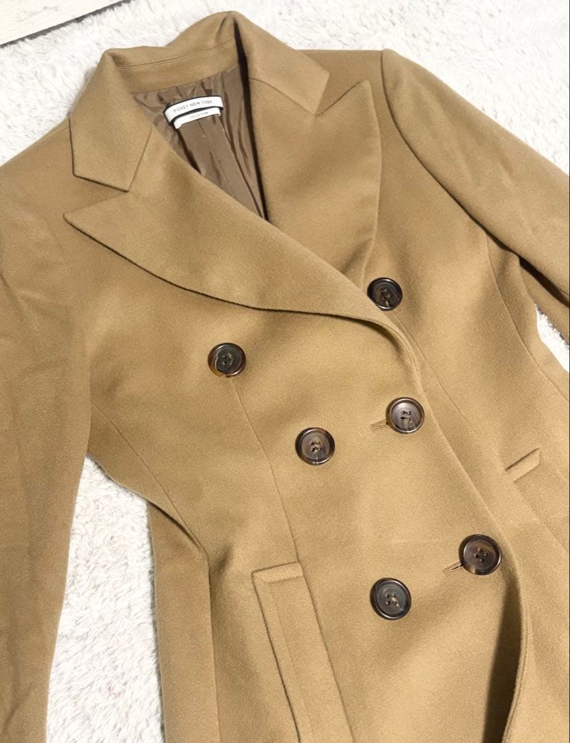 FOXEY NEWYORK ダブルボタンチェスターコート