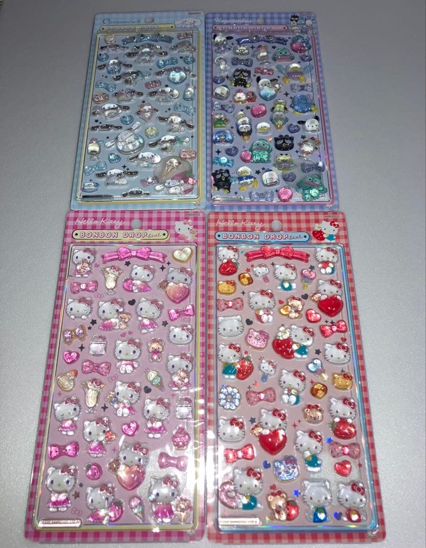 国内完全正規品　ボンボンドロップシール　サンリオ8種セット