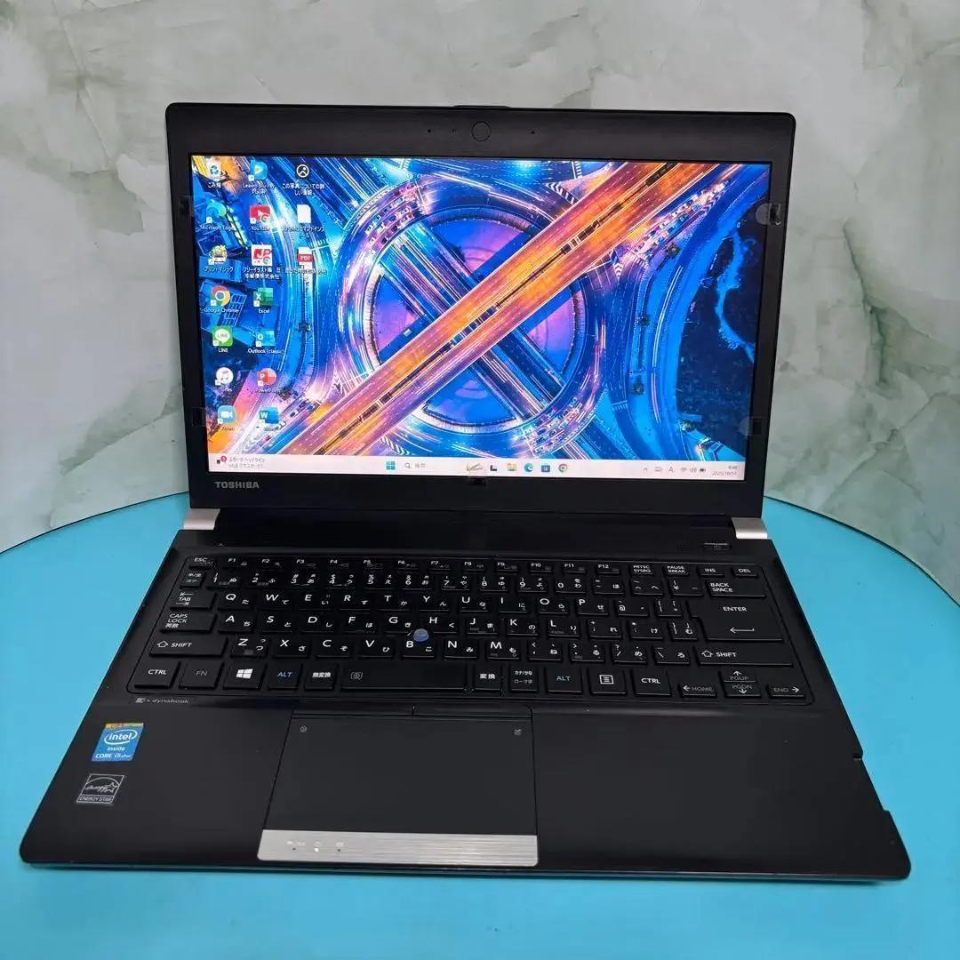 バッテリー〇動作良好◎東芝13.3薄型ノートPC SSD搭載 オフィス付！