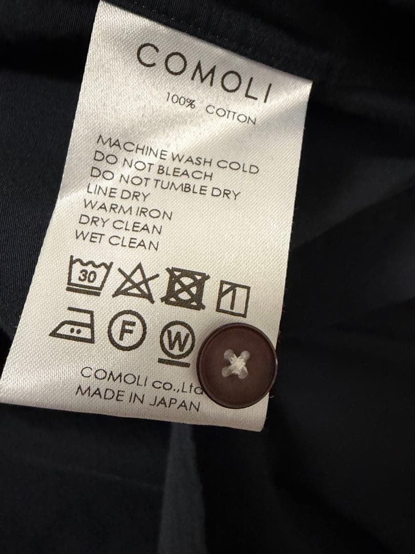 comoli シャツ　新型　サイズ1 ネイビー